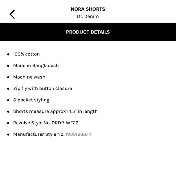 Dr. Denim Nora Jean Shorts Off White - Picture 7 of 7